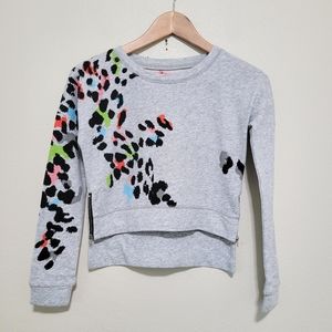 Blank Nyc gray print sweatshirt M